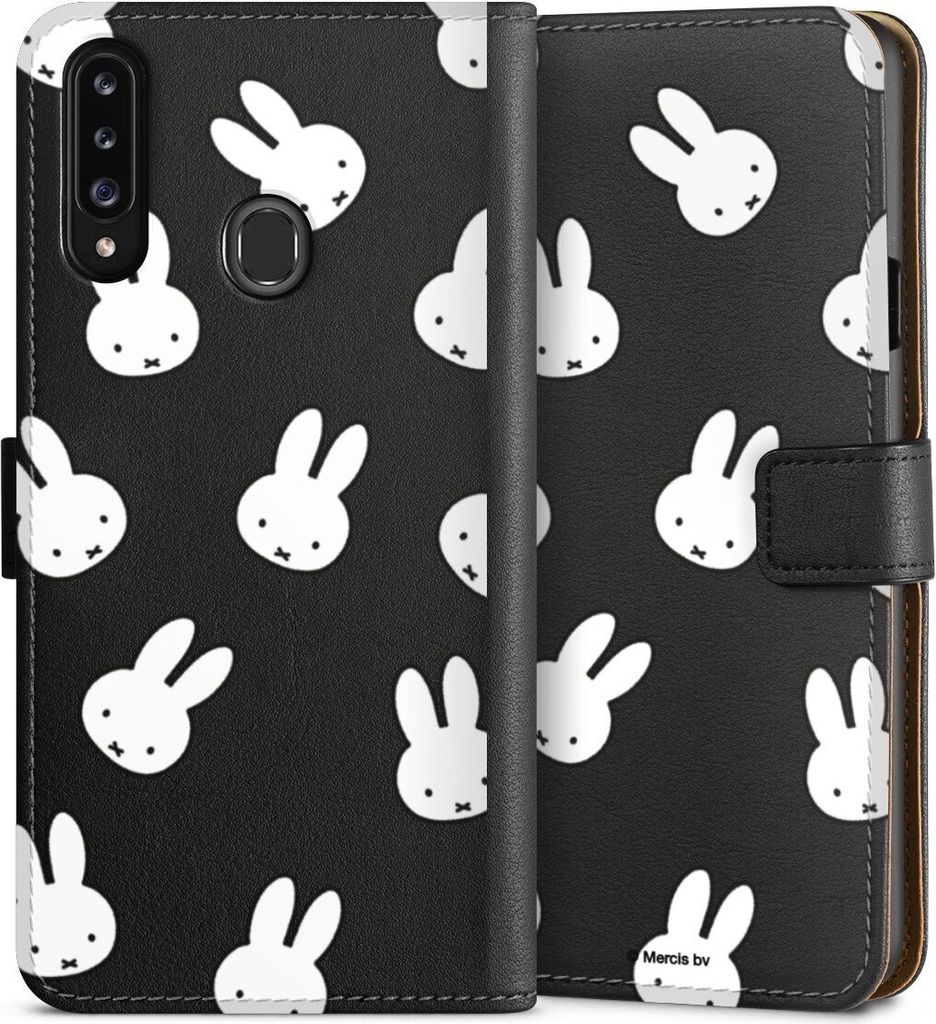DeinDesign Klapphülle für Samsung Galaxy A20s Handytasche Lederhülle Tasche Muster transparent Miffy