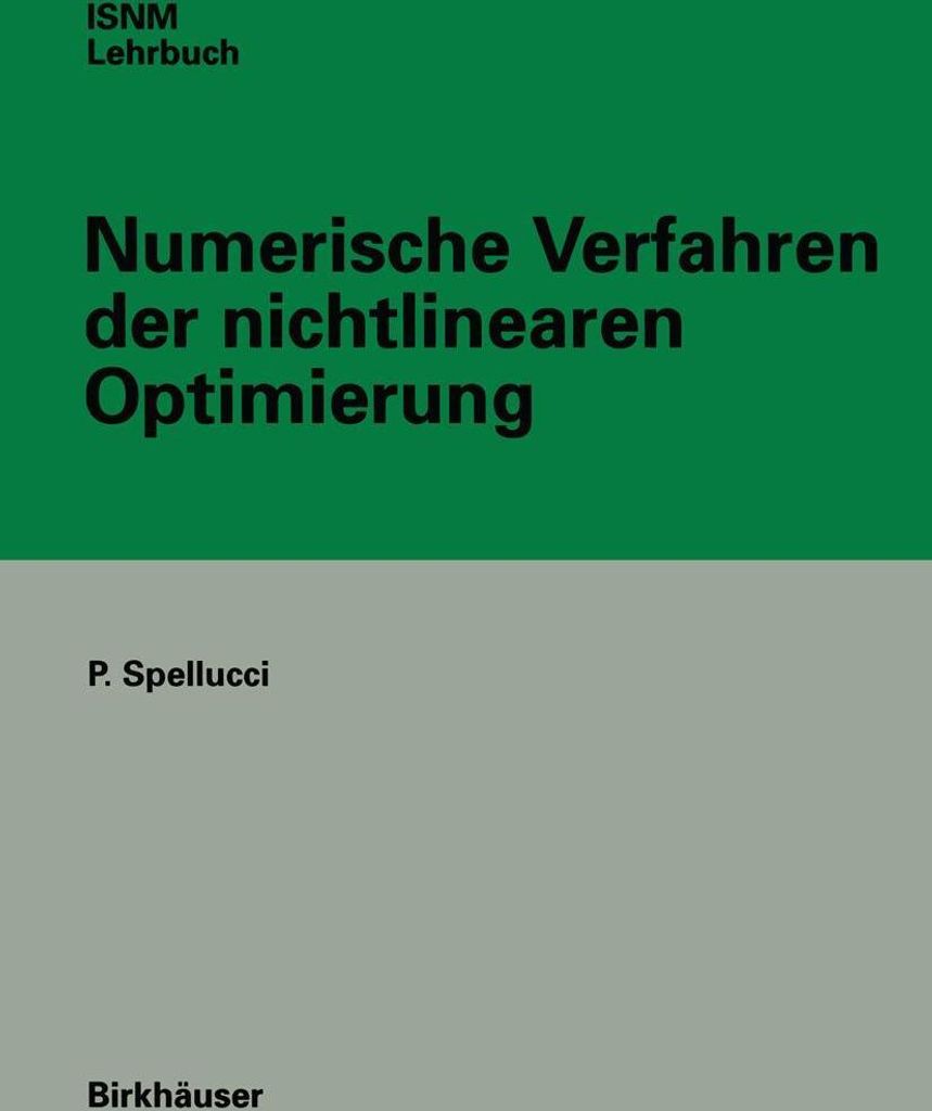 Numerische Verfahren der nichtlinearen Optimierung