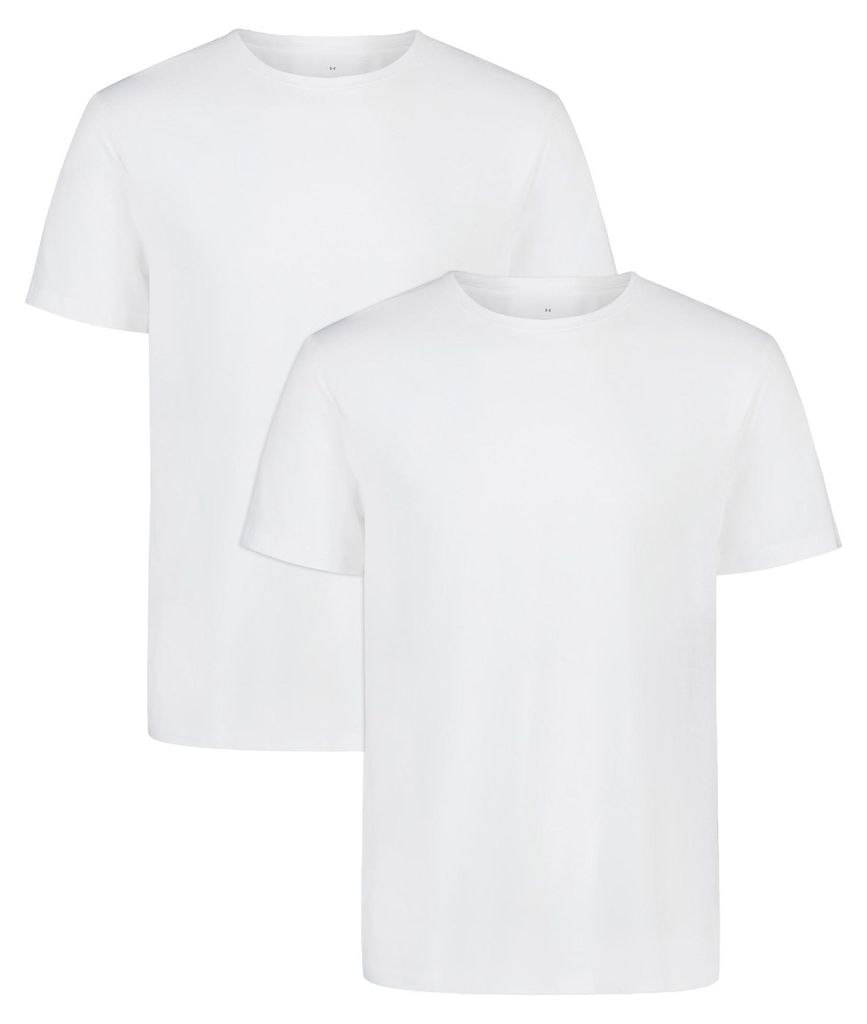 Under Armour Herren T-Shirt, 2er Pack - Performance Baumwolle Undershirts, einfarbig, Rundhals, Stretch Weiß 2XL