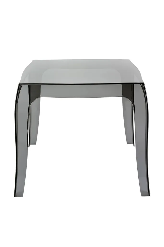 Table d'Appoint Extérieure Grise en Résine pour Terrasse et Balcon Chic - 3