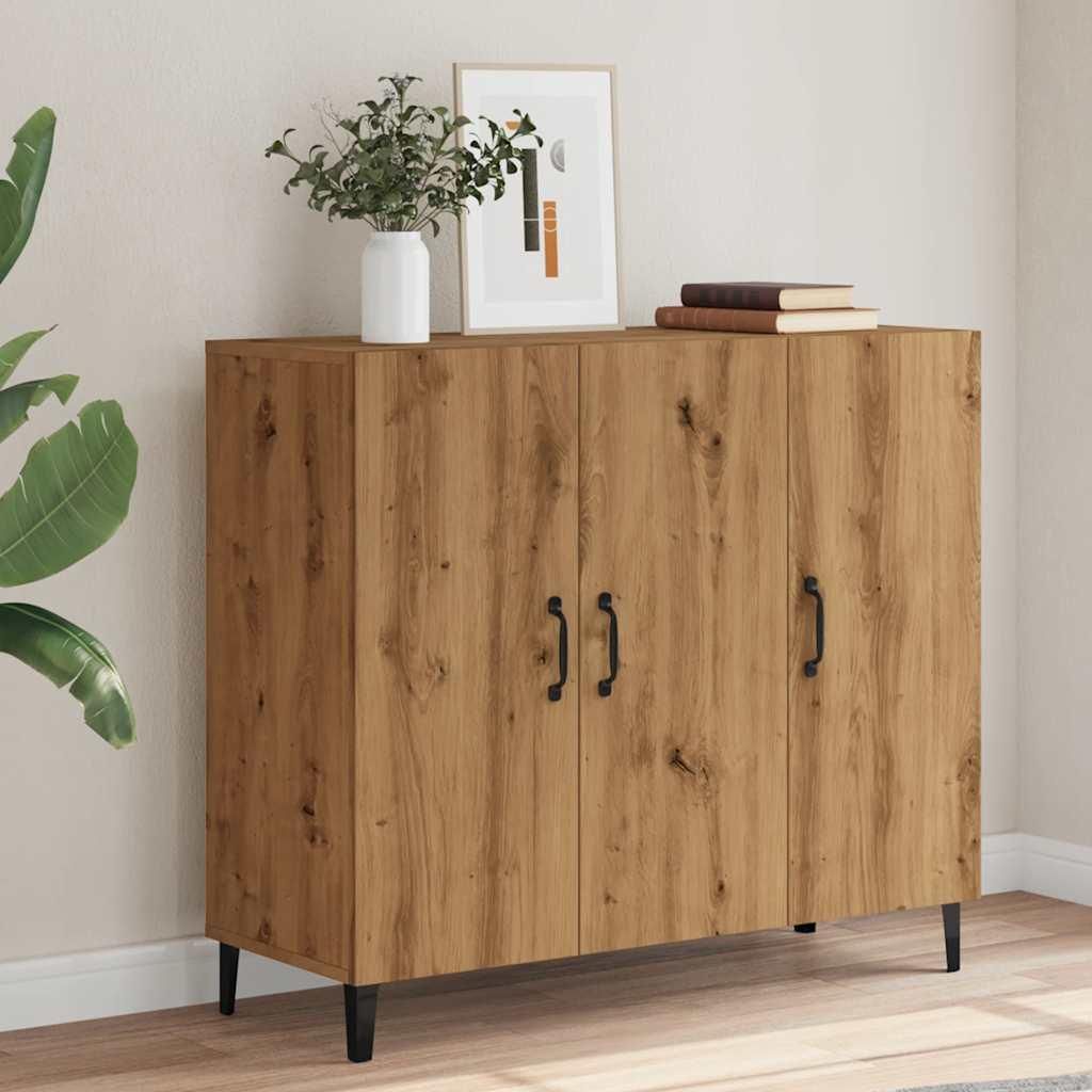 vidaXL Sideboard Artisan-Eiche 90x34x80 cm Holzwerkstoff
