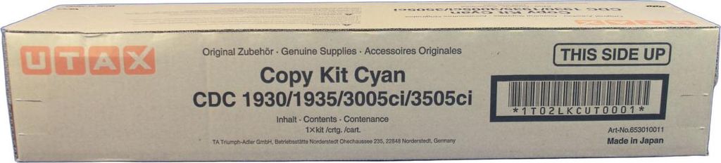 Utax 653010011 Tonerkartusche Cyan 15.000 Seiten für Utax CDC 1930