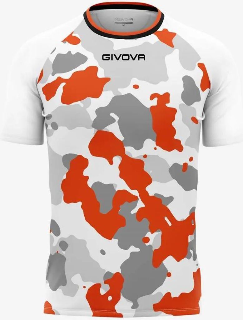 Herren-T-Shirt Givova Army Weiß-Orange Weiß