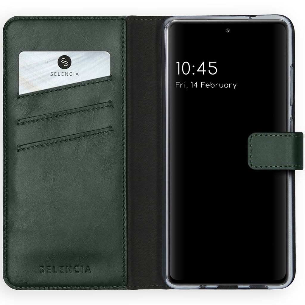 Selencia Echtleder Klapphülle Samsung Galaxy S20 FE - Grün Produktbild 