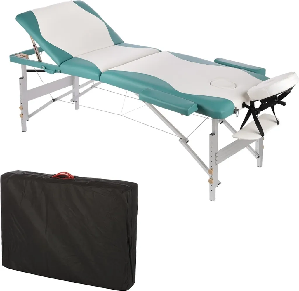Lettino Massaggio Sportivo 3 Zone Alluminio | Altezza Regolabile Pro