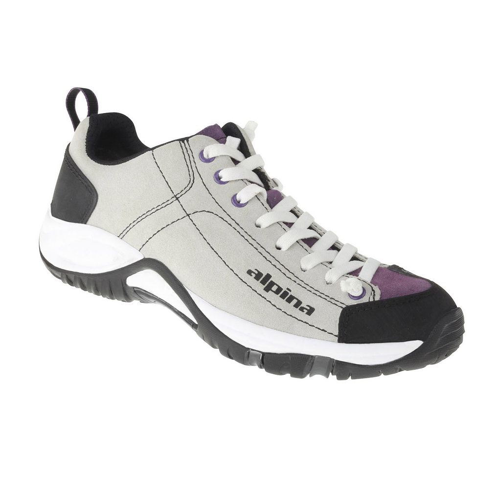 ALPINA Damen Schnürer Lou aus echtem Leder in Weite H Trekkingschuhe Damen mit Einlegesohle, Outdoor Schuhe mit Fußbett, bequeme Wanderschuhe mit...