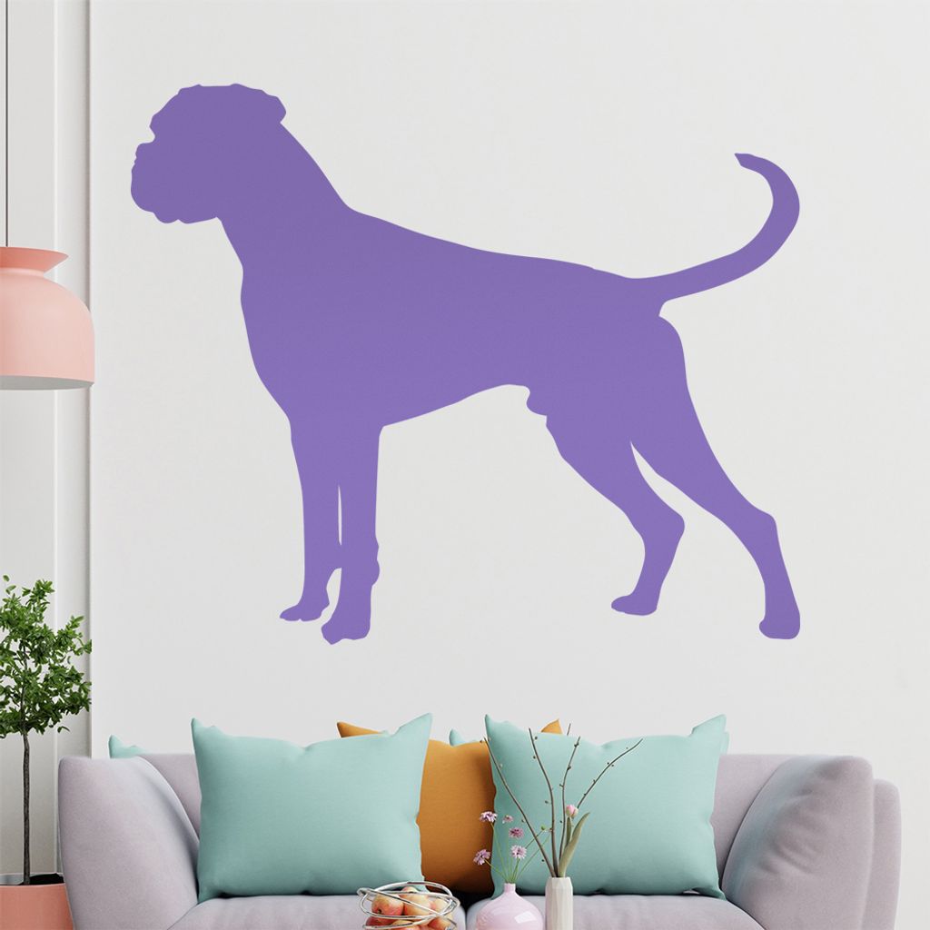 KIWISTAR Deutscher Boxer Silhouette Wandtattoo in 6 Größen - Wandaufkleber Wall Sticker - Dekoration, Küche, Wohnzimmer, Schlafzimmer, Badezimmer