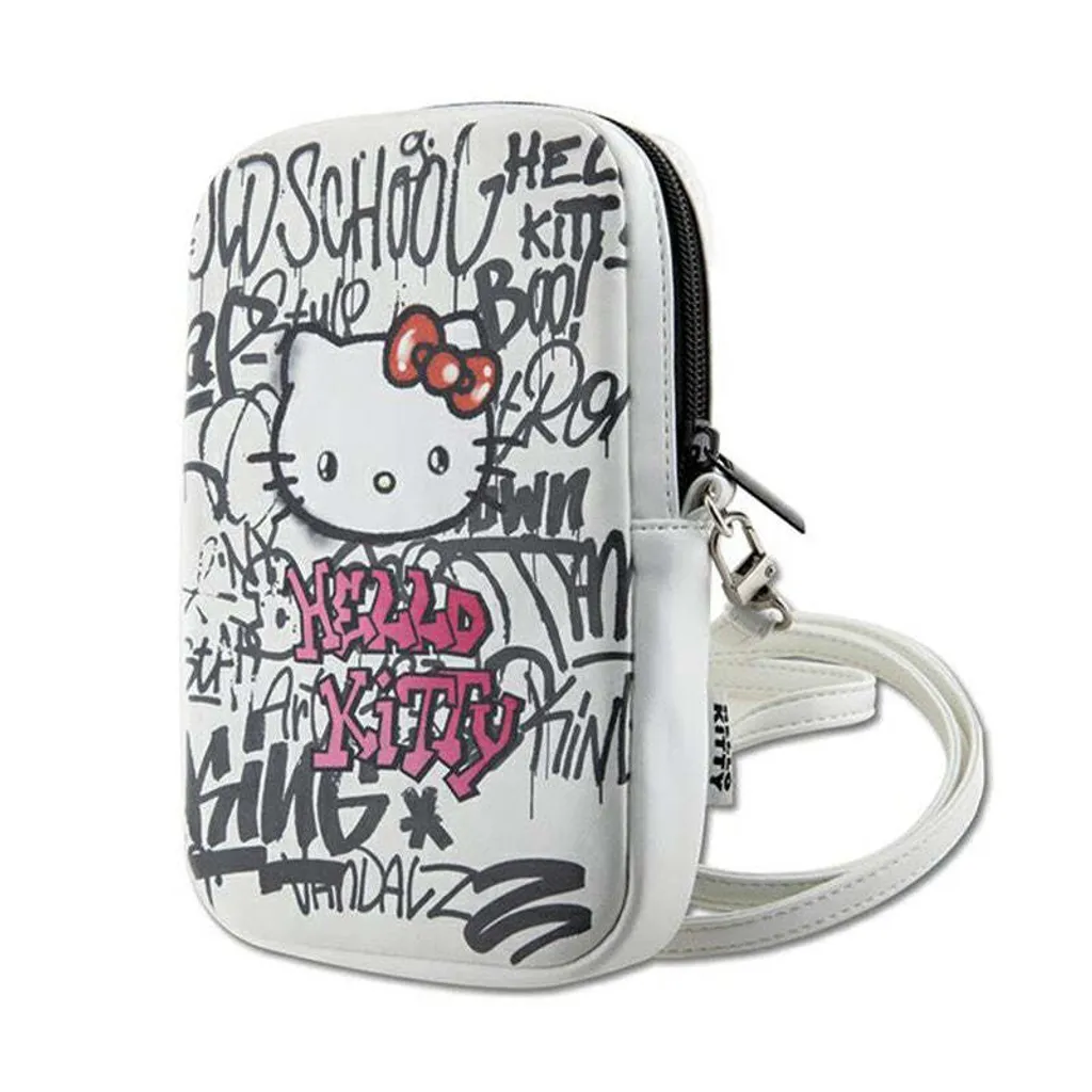 Hello Kitty Torebka Hkpbdgphebiały/Bianco Graffiti Kitty Head