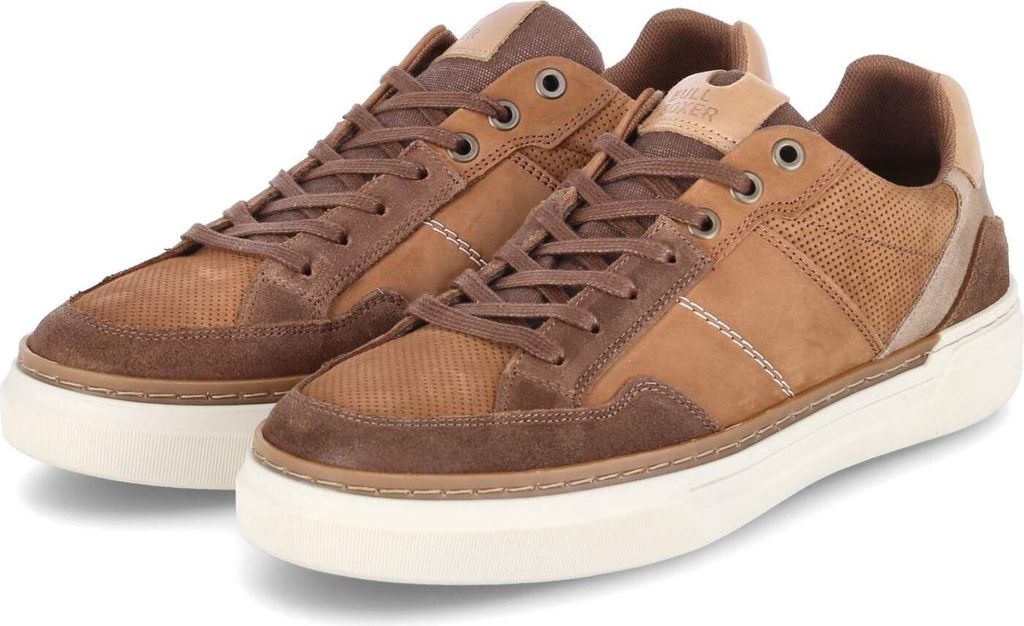 Bullboxer Herren Low Sneaker Braun Leder handcrafted Größe: 42