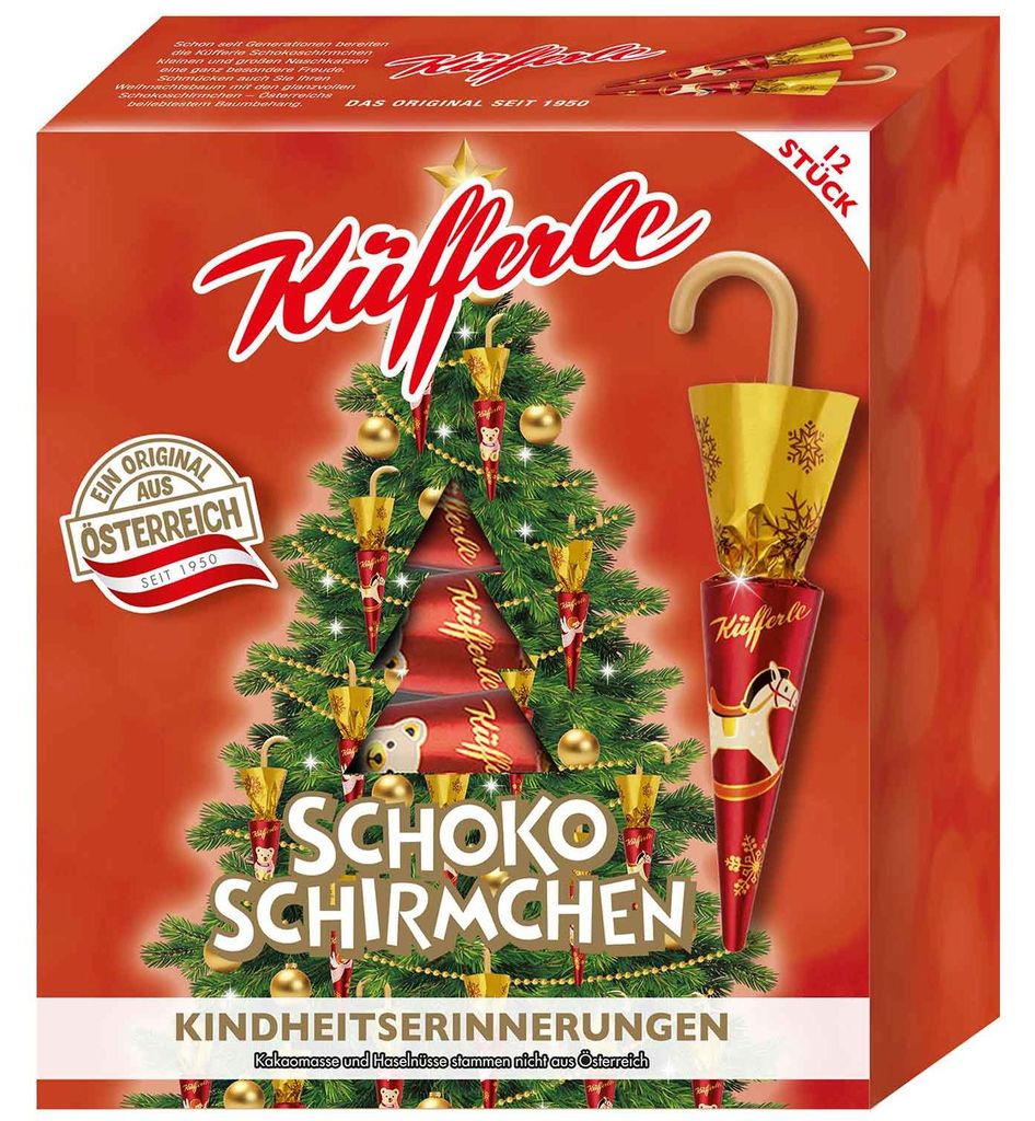 Küfferle Schokoschirmchen Kindheitserinnerungen 12er Produktbild 