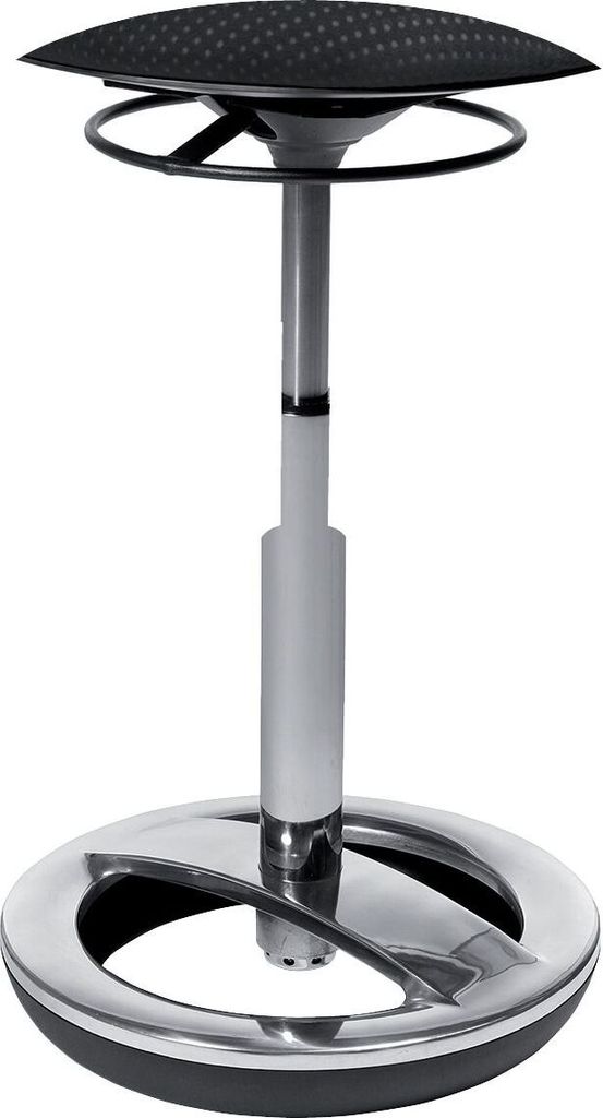 A studio shot of an adjustable height stool.