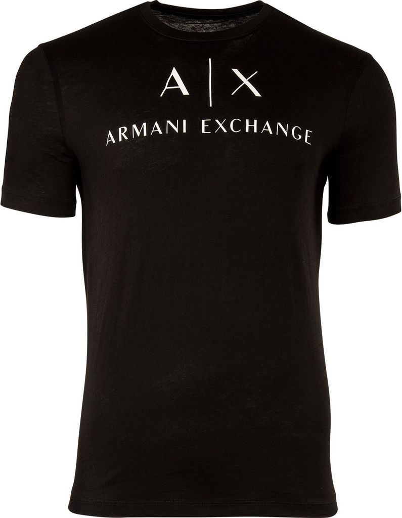 Armani Exchange T-Shirt mit bedrucktem Logo, Schwarz S