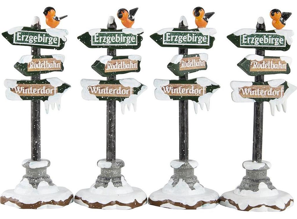 Winterkinder Wegweiser (4er Set - 11cm) von Hubrig Produktbild 