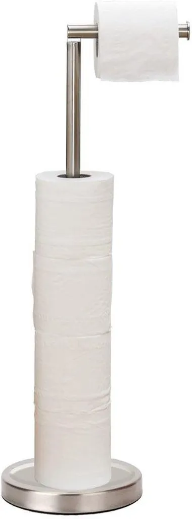 Porte-rouleaux de papier toilette pour 4 rouleaux sur pied nickel brossé
