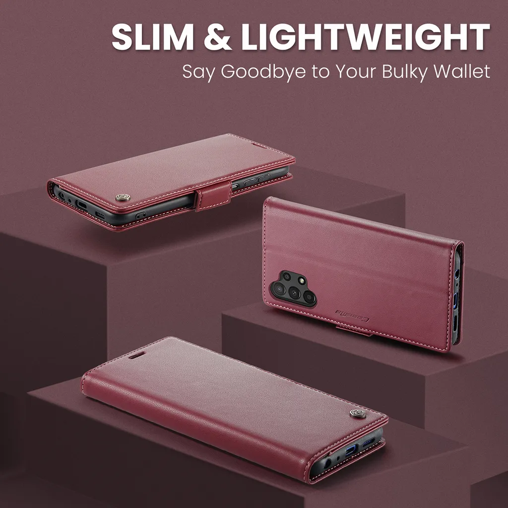 LEMAXELERS Custodia Galaxy A13 4G,Cover per Galaxy A13 4G,Antiurto Silicone TPU e PC Doppio Strato Protettiva Bumper Silicone Cover con 360 Gradi Girevole Anello Supporto Magnetico,KK Red