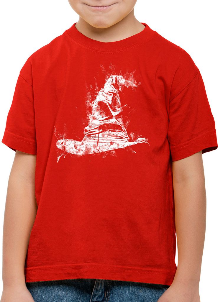 BaumwolleCloud Sprechender Hut Kinder T-Shirt potter schule zauberei magic harry