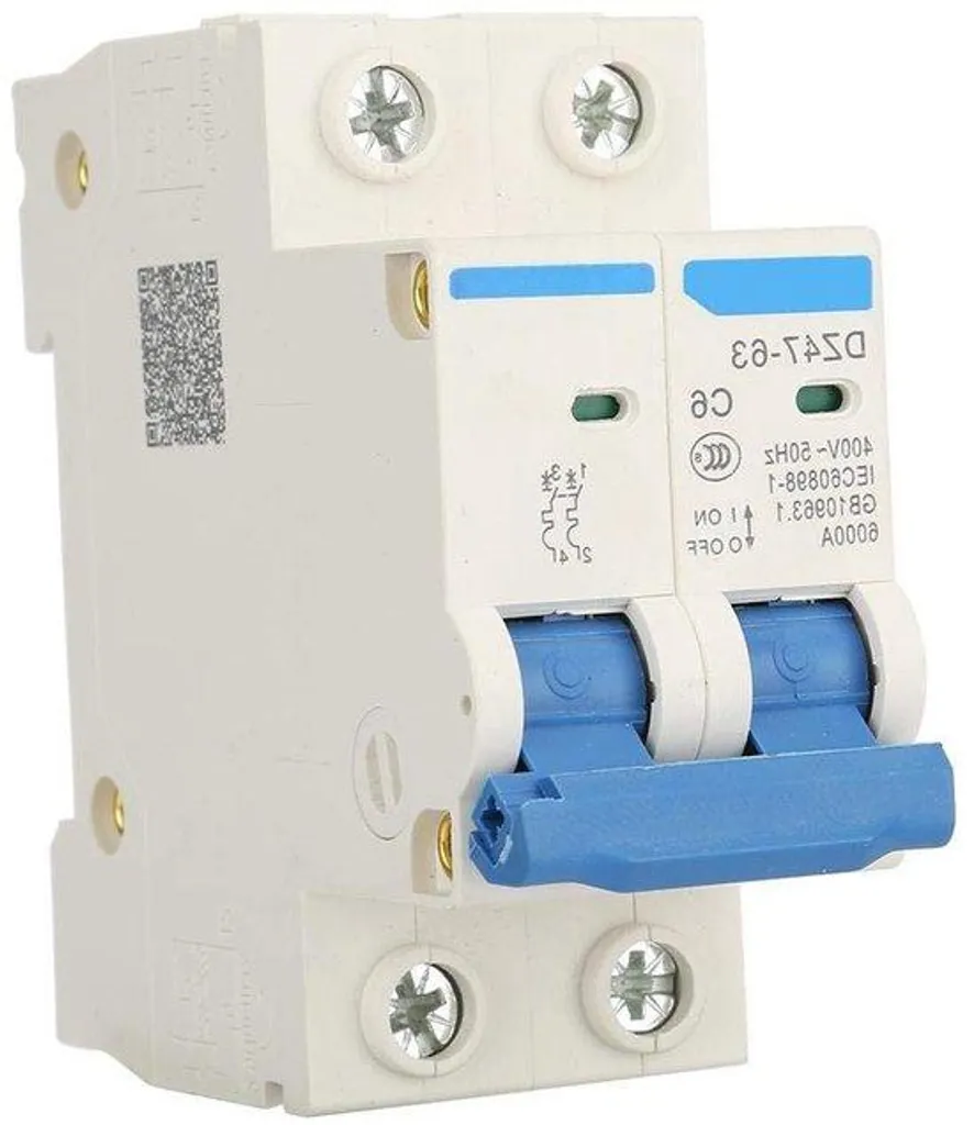 Disjoncteur de protection 400V 6A bipolaire pour armoire électrique