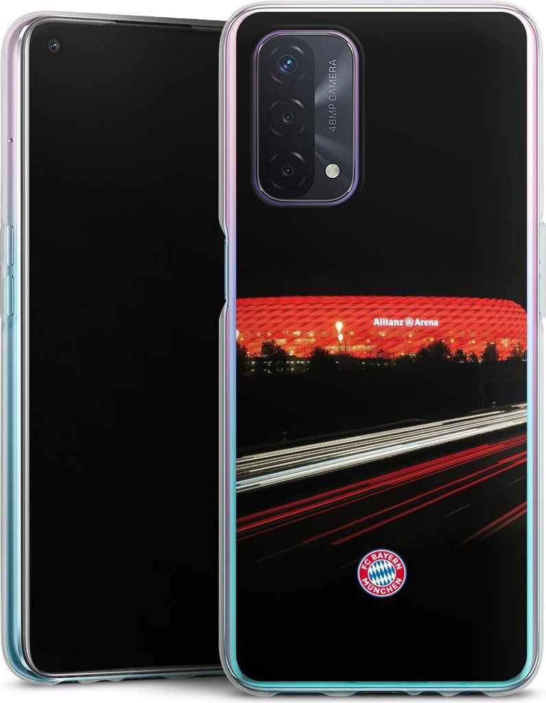 DeinDesign Handyhülle für Oppo A74 5G Silikon Hülle Case Smartphone Schutzhülle FC Bayern München FCB Stadion