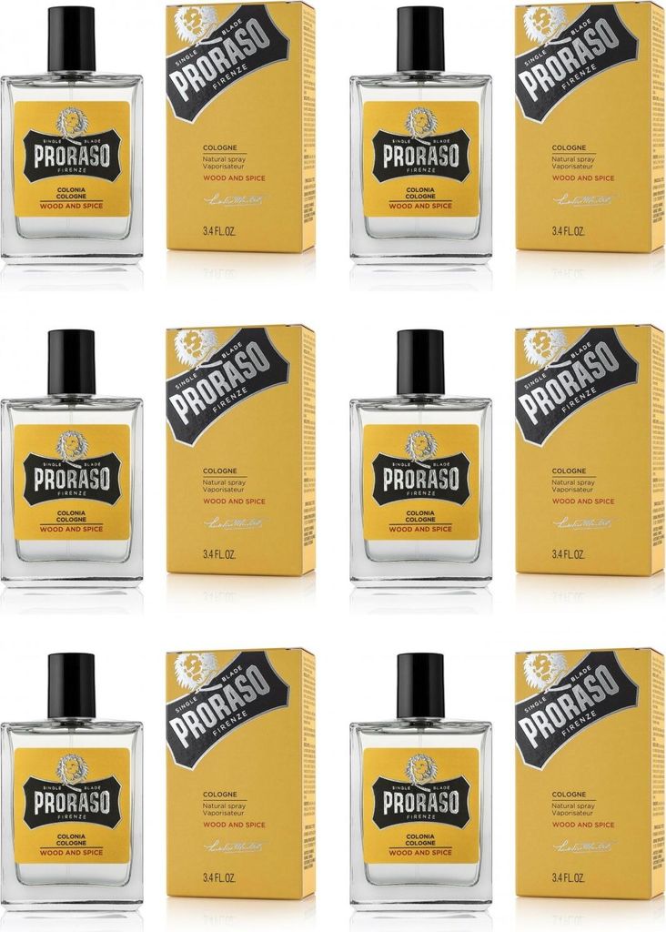 Eau de Cologne Wood and Spice 6x100 ml