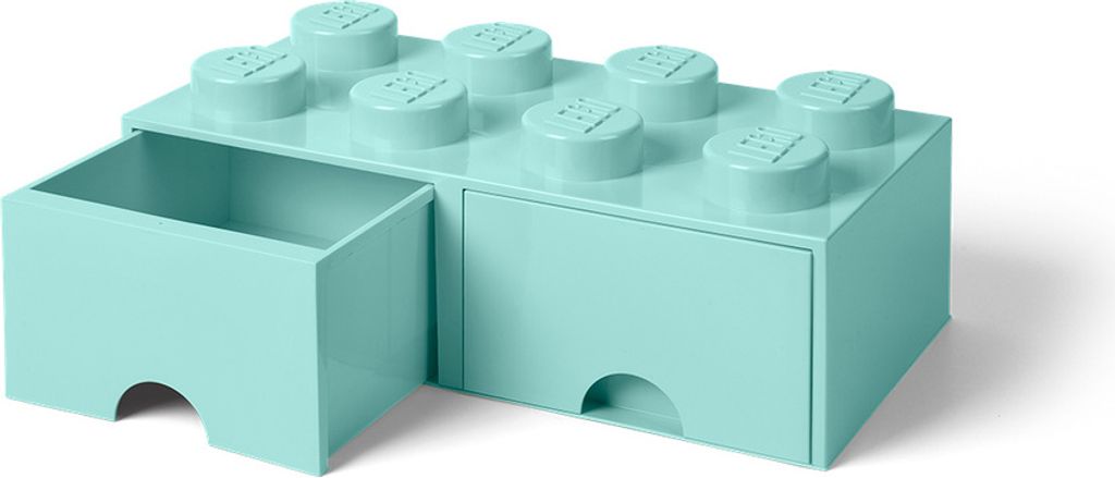 LEGO Aufbewahrungsbox mit Schubladen 250x500x180mm - aqua Produktbild 