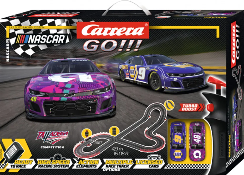 Circuit de Voiture Carrera NASCAR Talladega 1:43 avec Slot Cars GO!!!