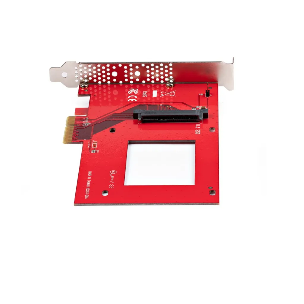 StarTech.com Scheda adattatore da U.3 a PCIe, adattatore PCIe 4.0 x4 per SSD U.3 NVMe da 2,5", scheda aggiuntiva PCI Express SFF-TA-1001 per desktop/server, conforme a TAA - Indipendente dal Sistema Operativo - 4