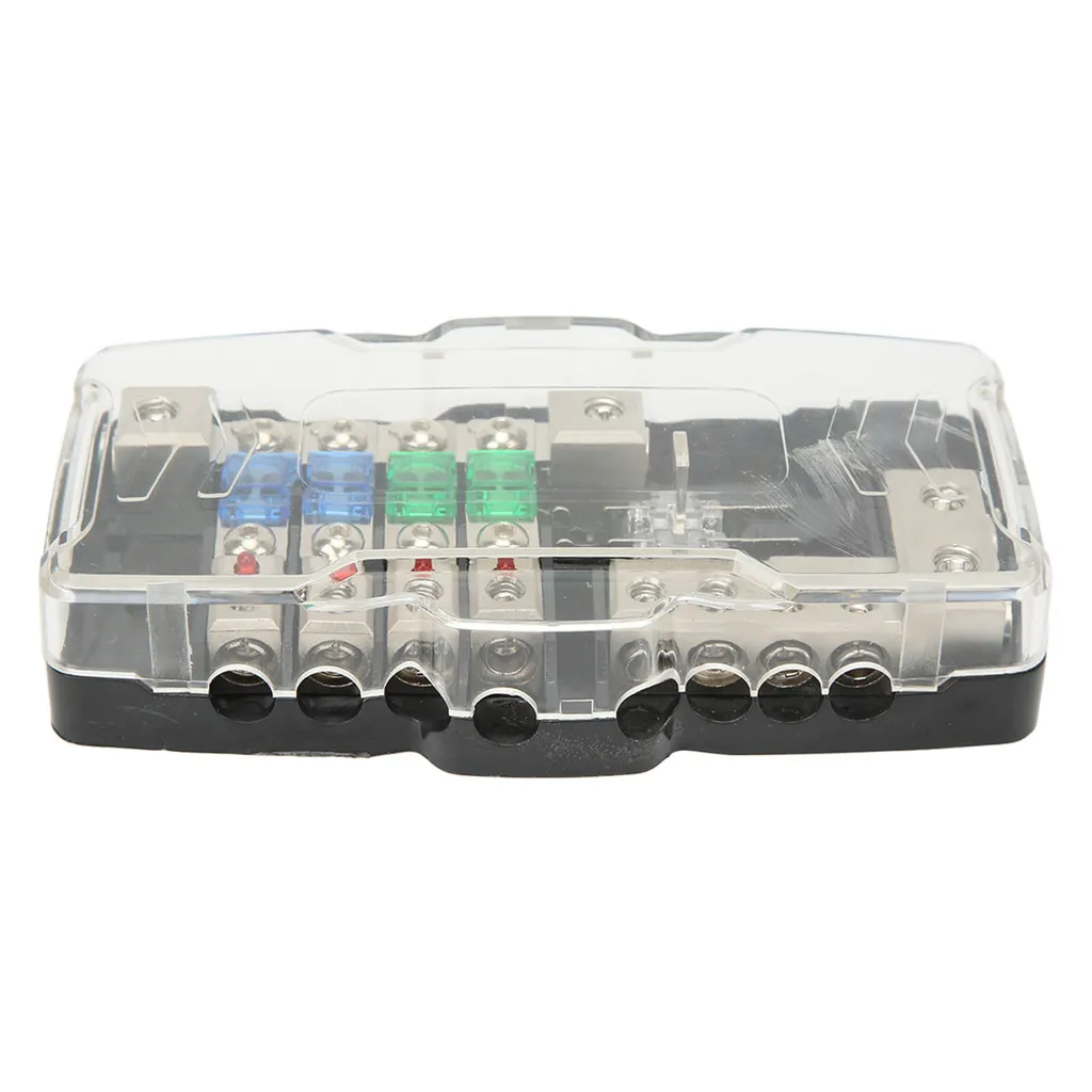 Bloc de distribution de puissance 4 voies avec fusibles pour car audio