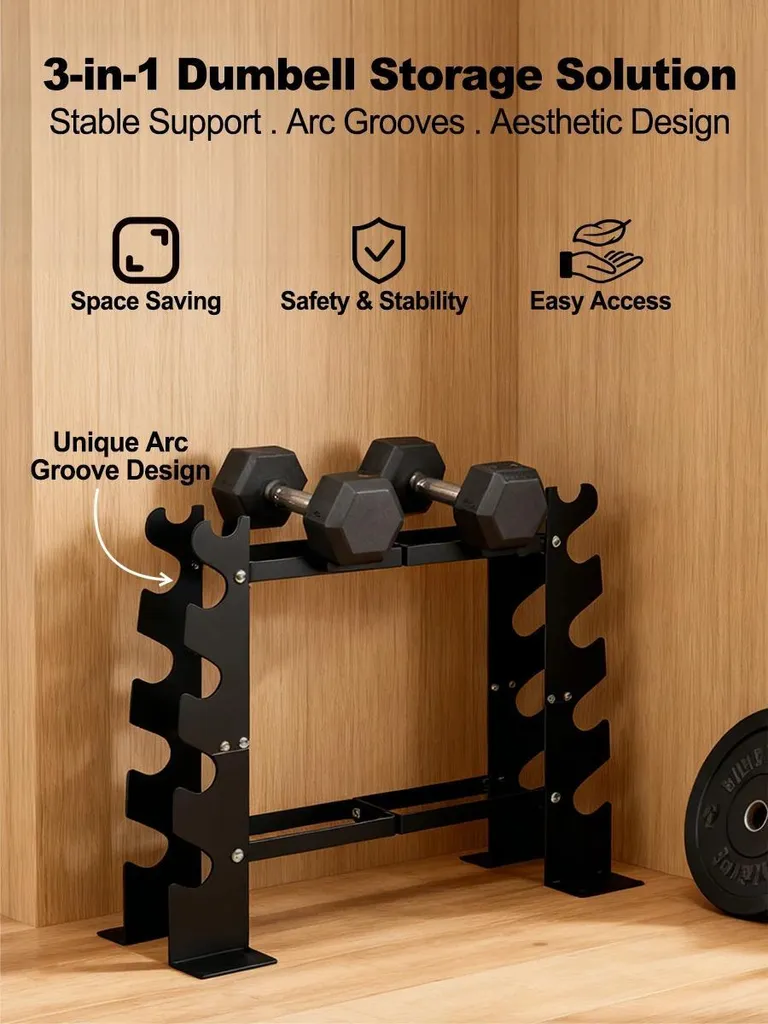Support haltères anti-rayures rack de musculation stable pour sol protégé - 7