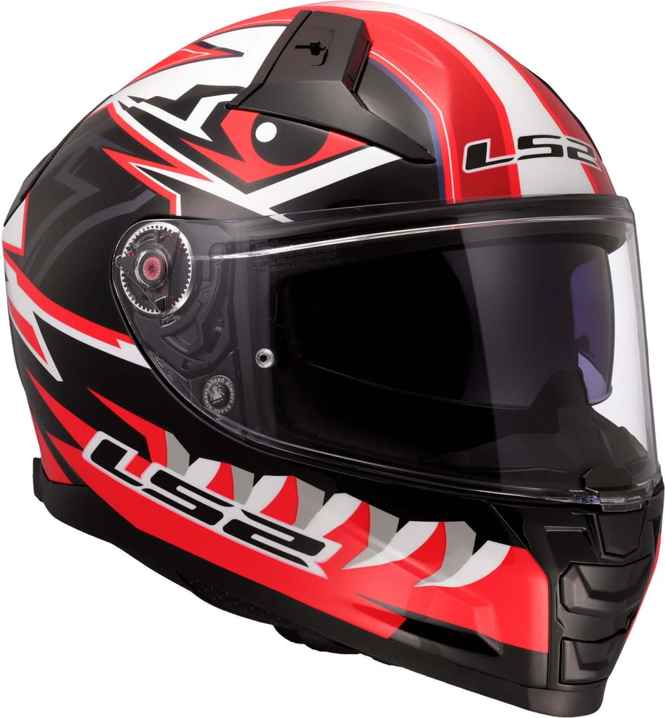 Integralhelm LS2 FF811 VECTOR II Buntri Glanz Schwarz Rot größe 3XL