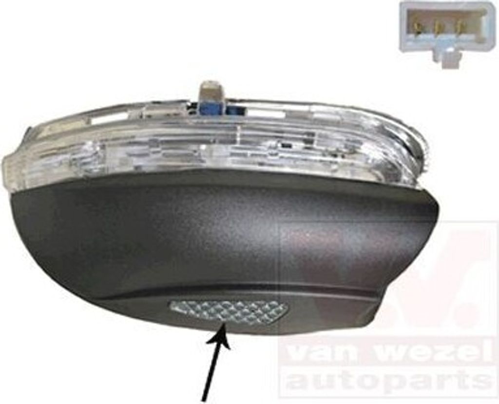 VAN WEZEL 5863918 - OE 5K0949102A Blinker, Außenspiegel rechts für Golf VI