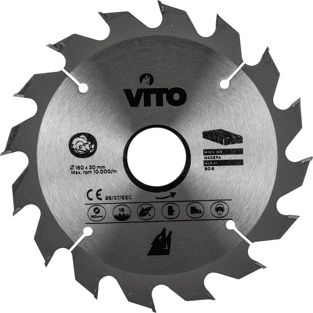 Lama Circolare VITO 160x1,8 mm 16 Denti Foro 30mm | Taglio Legno Rapido