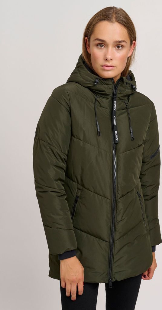 OXMO OXJunchen Damen Winterjacke Damenjacke Jacke mit Kapuze Eingrifftaschen Reißverschluss Regular fit