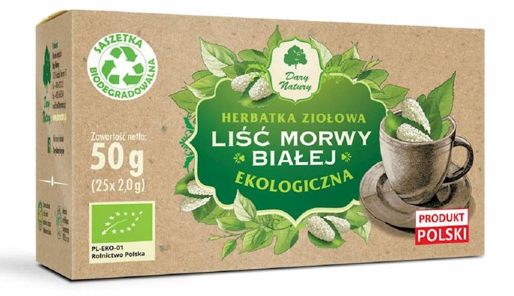 HERBATKA LIŚĆ MORWY BIAŁEJ BIO (25 x 2 g) 50 g - DARY NATURY
