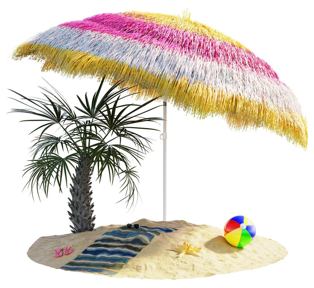 KINGSLEEVE® Sonnenschirm Hawaii Ø160cm Neigbar Produktbild 