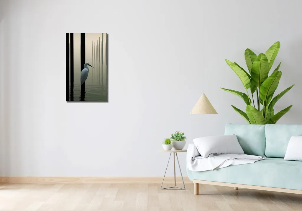 Quadro 40x70 cm Nebbia sull'acqua - 2