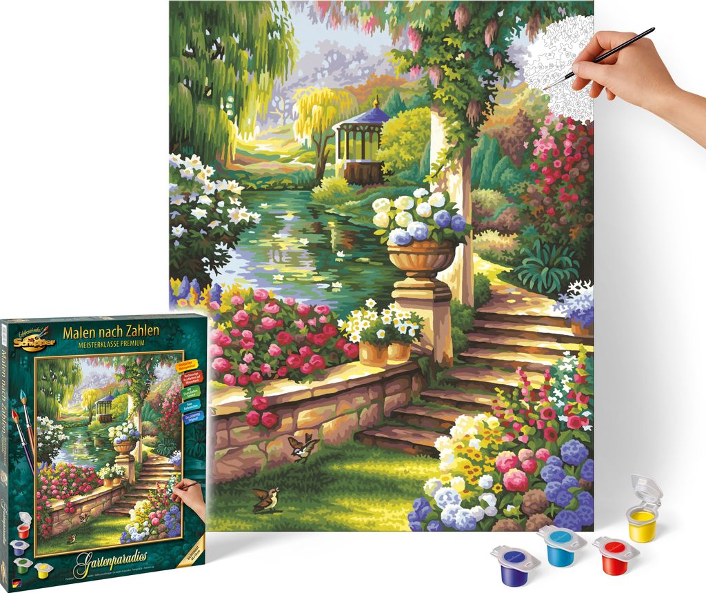 Noris Spiele Malen nach Zahlen - Gartenparadies; 609130379 Produktbild 