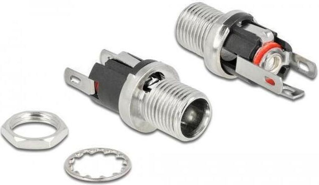 DELOCK Steckverb. DC 5,5x2,5x12,0mm Bu. zum Einbau Lötvers.