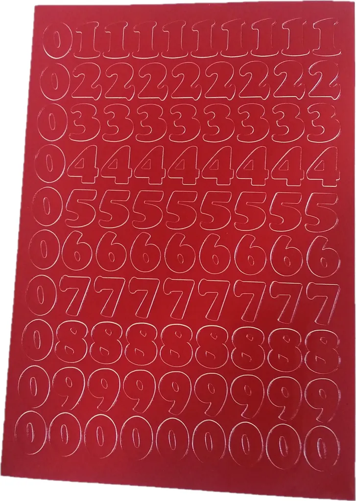 Lettere e numeri autoadesivi