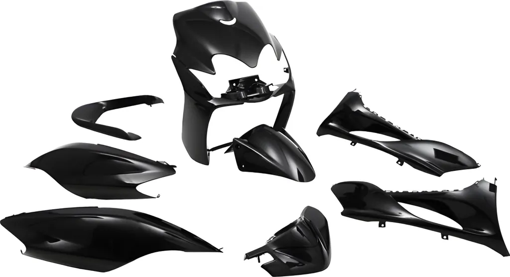 Kit habillage STR8 9 pièces noir haute qualité pour Yamaha Jog-R