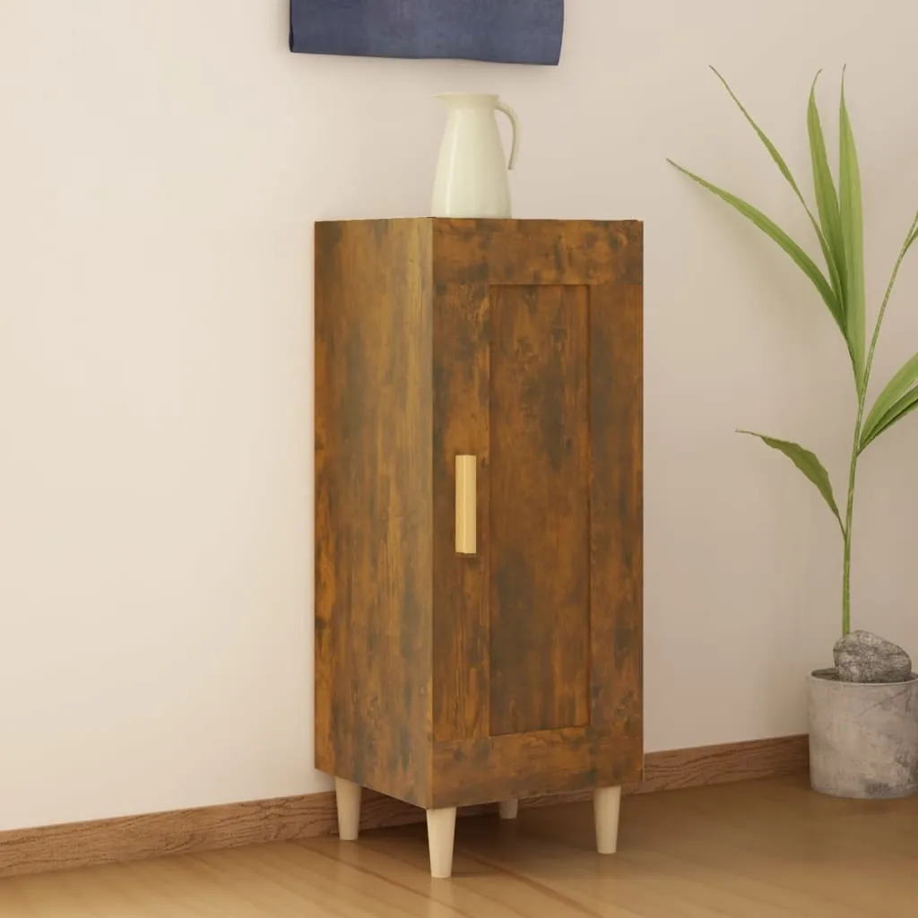vidaXL Sideboard Rovere Fumé 34,5x34x90 cm | Legno Multistrato Alta Qualità