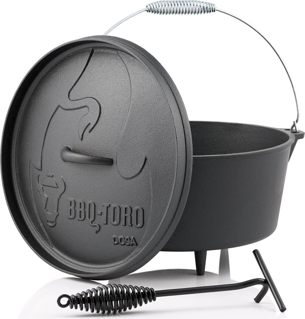 BBQ-Toro Dutch Oven DO9A, 7,2 L Alpha Gusseisen Kochtopf, Produktbild 1