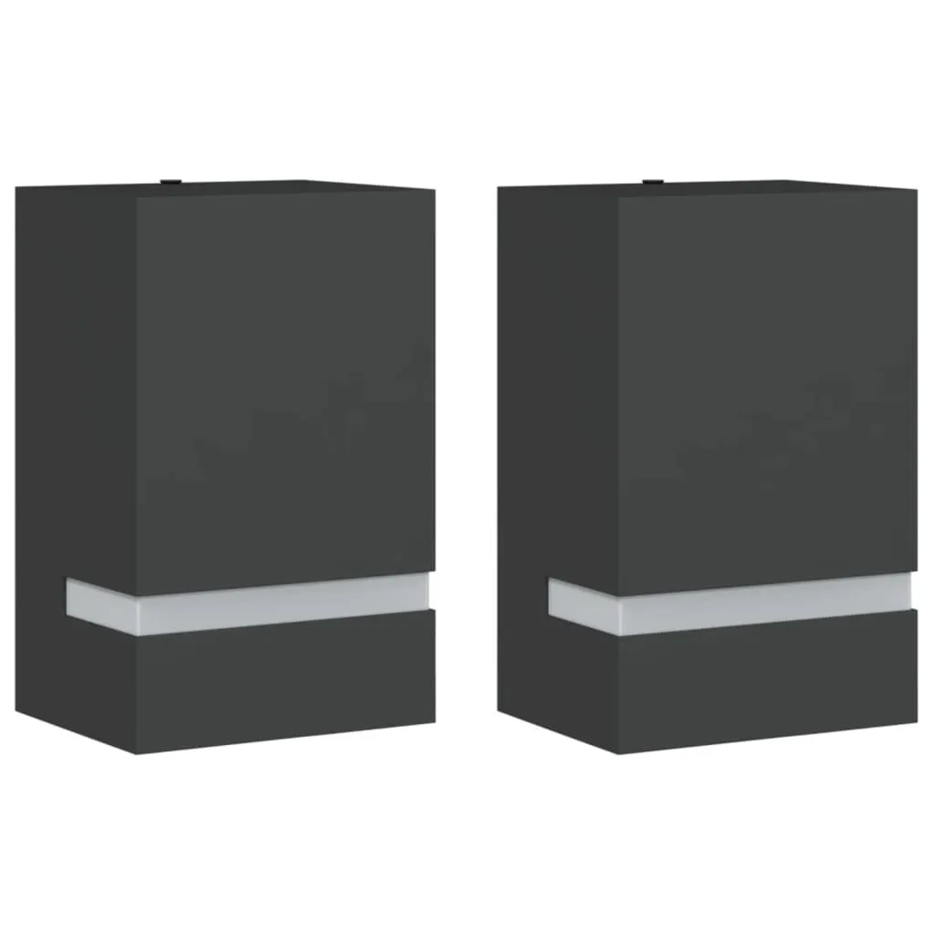 Luci Parete Esterni 2 Pezzi vidaXL Acciaio Nero | Atmosfera Party IP44