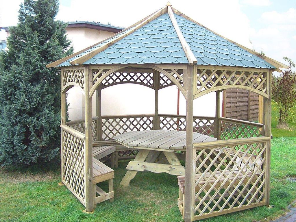 Pavillon Vitalba Ø 350 cm Kiefer/Fichtenholz Produktbild 