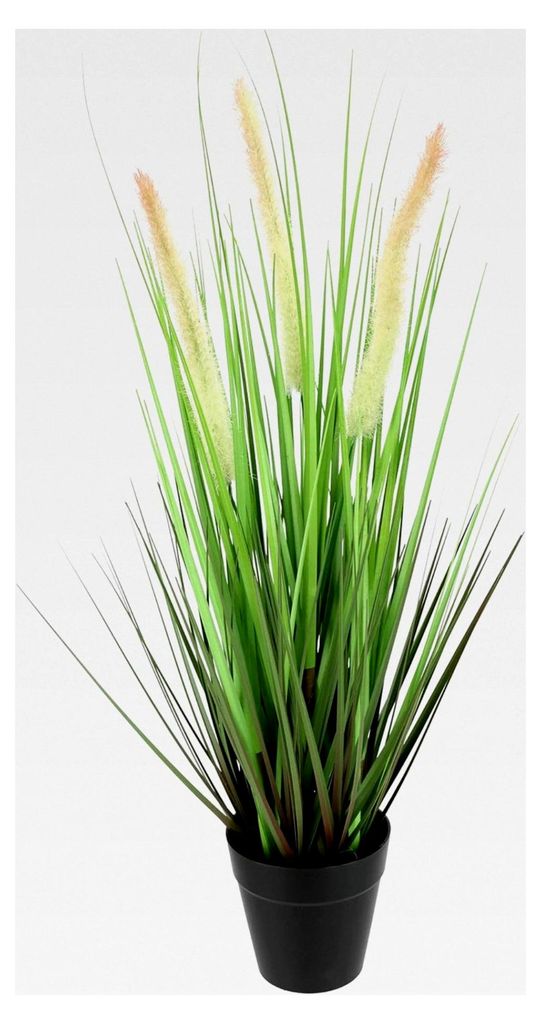 Künstliches Fuchsschwanzgras im Topf Gras Kunstpflanze Kunstgras Ziergras Grünpflanzen Dekogras Grasbüschel Ziergras Solitärgras Deko Grasarran...