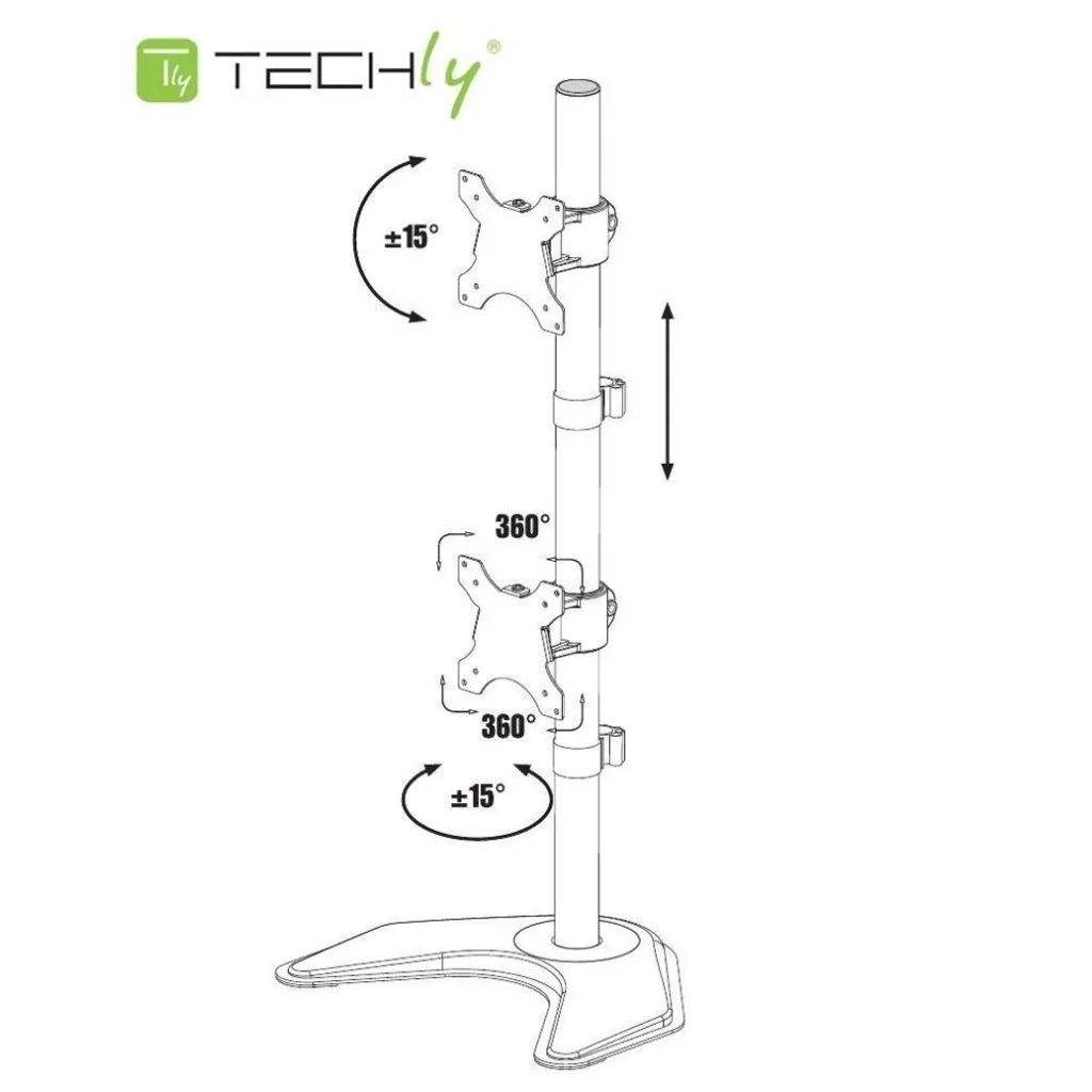 Support Écran de Bureau pour Moniteur 27'' Pied de Table Stable et Fixe