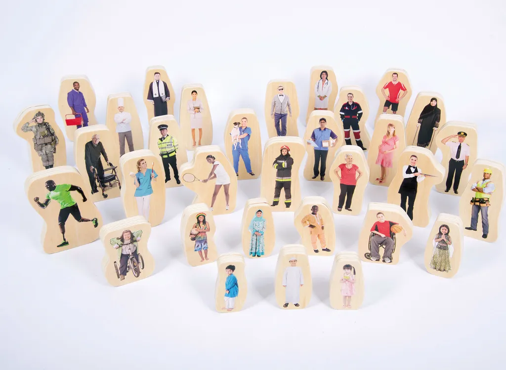 Jeu de construction TickiT : Blocs Bois Communauté double-face PK32