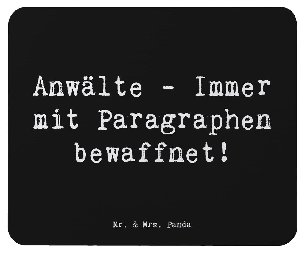 Mr. & Mrs. Panda Mouse Pad Spruch Anwalt Paragraphen - Schwarz - Geschenk, Rechtswesen, Einsatz, Geschenke für Berufstätige, Strafverteidigung, M...