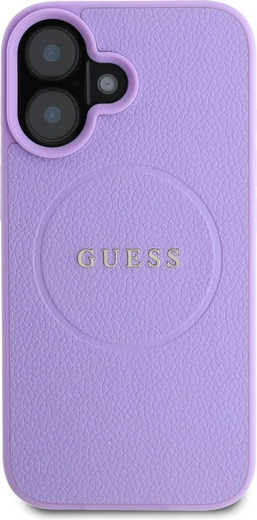 Guess, MagSafe Schutzhülle für iPhone 16 mit strukturiertem Design, Violett