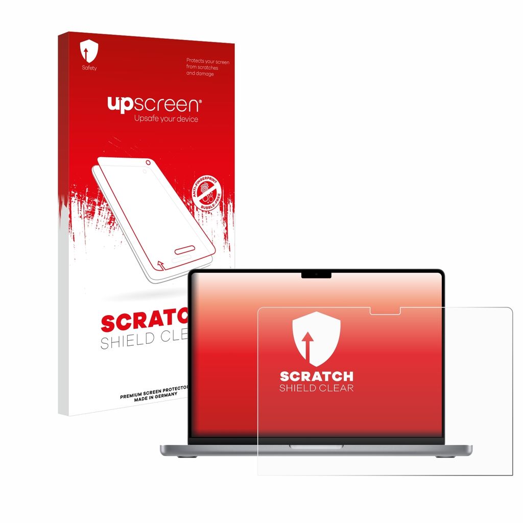 upscreen Schutzfolie für Apple MacBook Pro 14" 2021 Displayschutz Displayschutzfolie Folie Klar Transparent