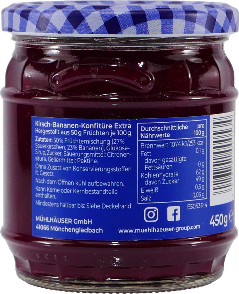 Mühlhäuser Kirsch-Banane Konfitüre (8 x 0,45 | Kaufland.de